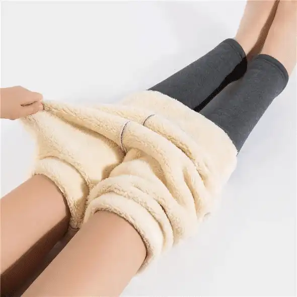 Bardzo grube legginsy z wełny kaszmirowej - obrazek 3