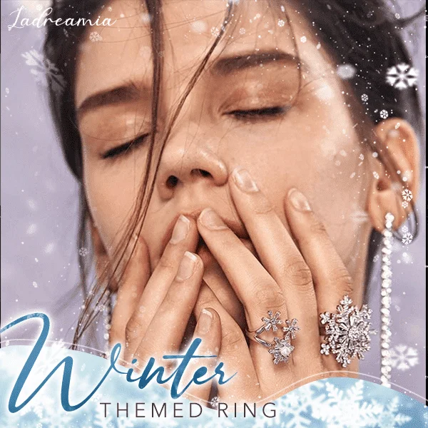 Obrotowy pierścień w kształcie płatka śniegu Ladreamia - obrazek 3