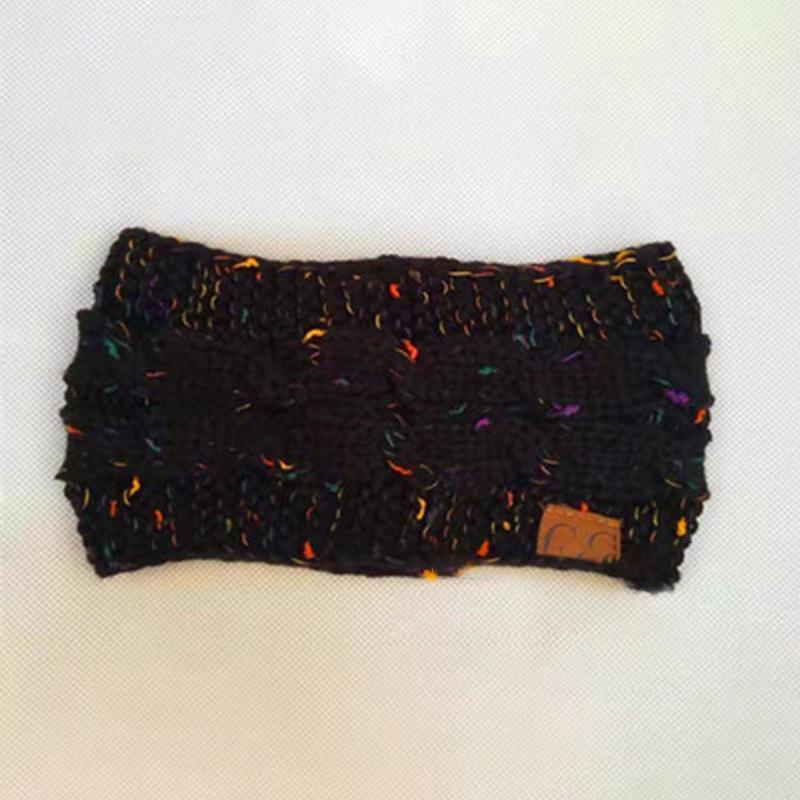 Kolorowa opaska na głowę wykonana na szydełku - obrazek 3
