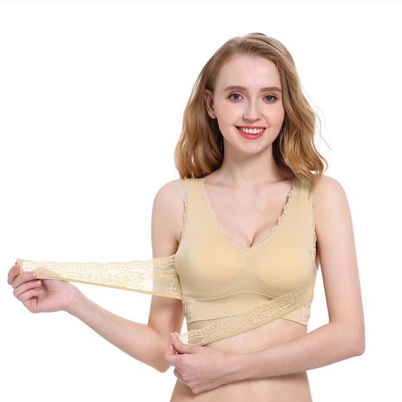 Koronkowy biustonosz push-up z regulowanym paskiem z przodu - obrazek 4