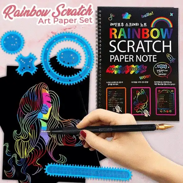 Zestaw papierów artystycznych Rainbow Scratch