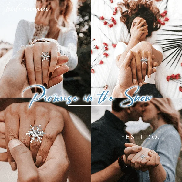 Obrotowy pierścień w kształcie płatka śniegu Ladreamia - obrazek 4