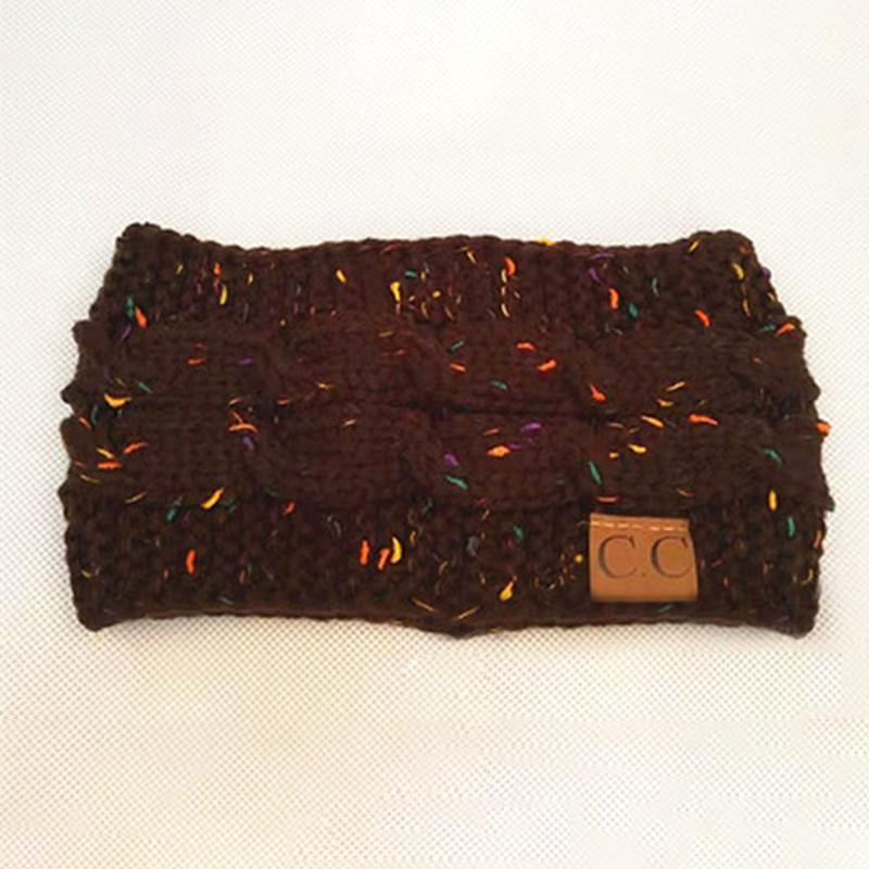 Kolorowa opaska na głowę wykonana na szydełku - obrazek 4