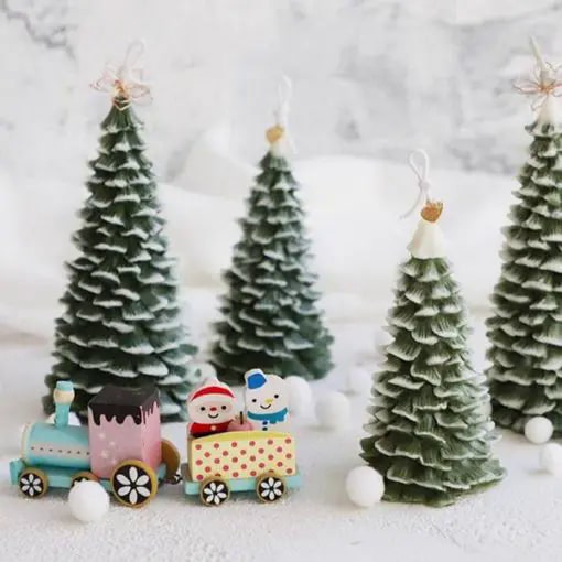 Ręcznie wykonany zestaw świec świątecznych DIY